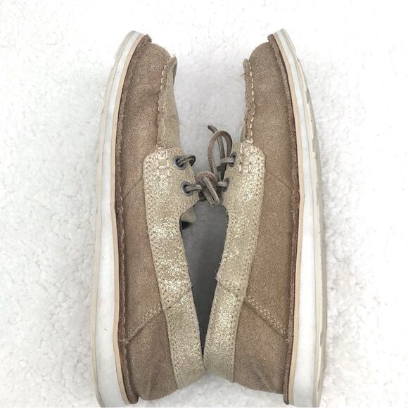 Ariat Cruiser Castaway Gold tone Lace Top Boat Shoes - Picture 4 of 10